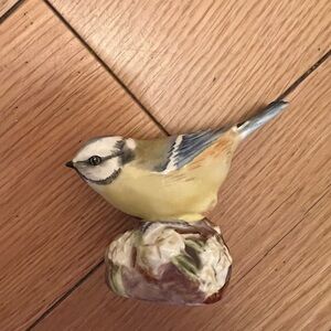 Vintage Bird Blue Titmouse Bone China Royal Worcester Made in England #3199